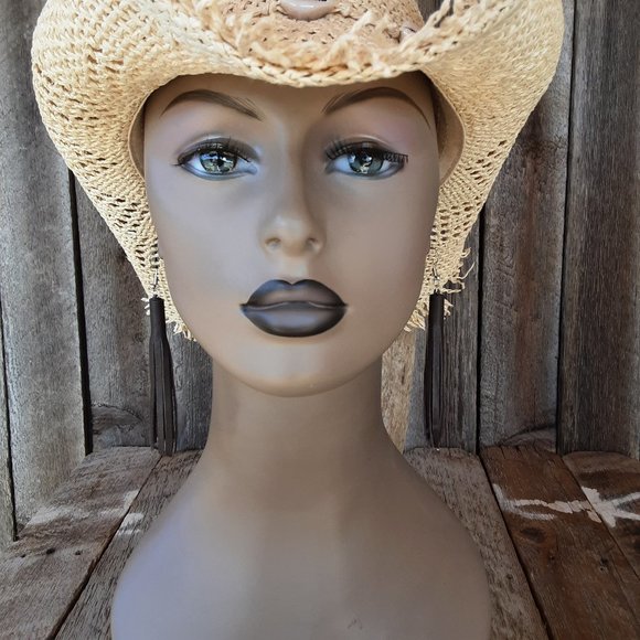 Handmade Leather Fringe Earrings - Picture 5 of 8